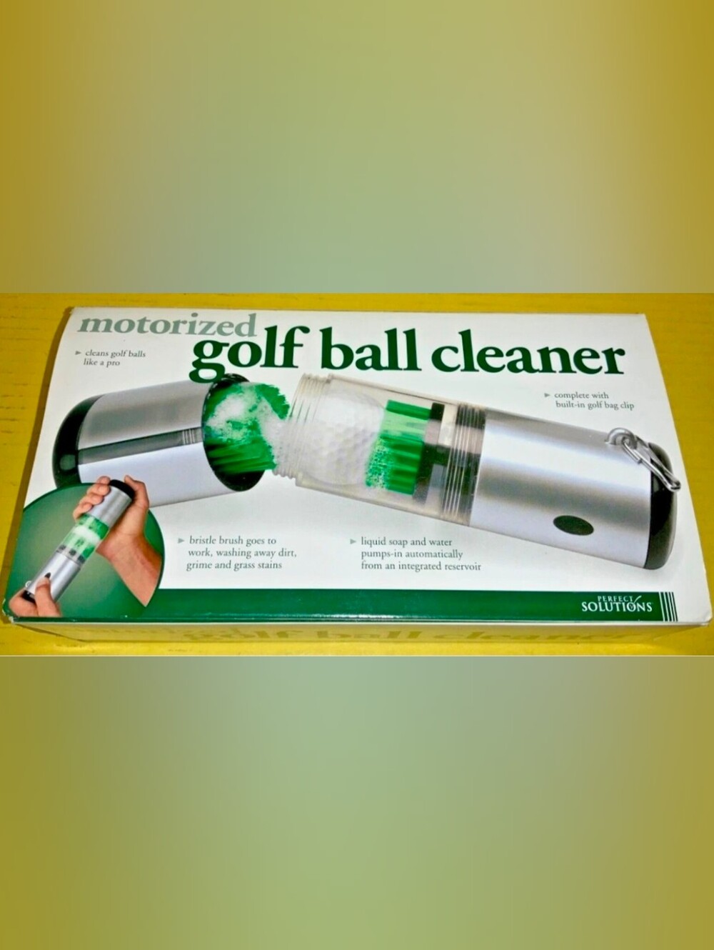 2005 E&B Giftware Perfect Solutions Motorized Golf Ball Cleaner w/ Box